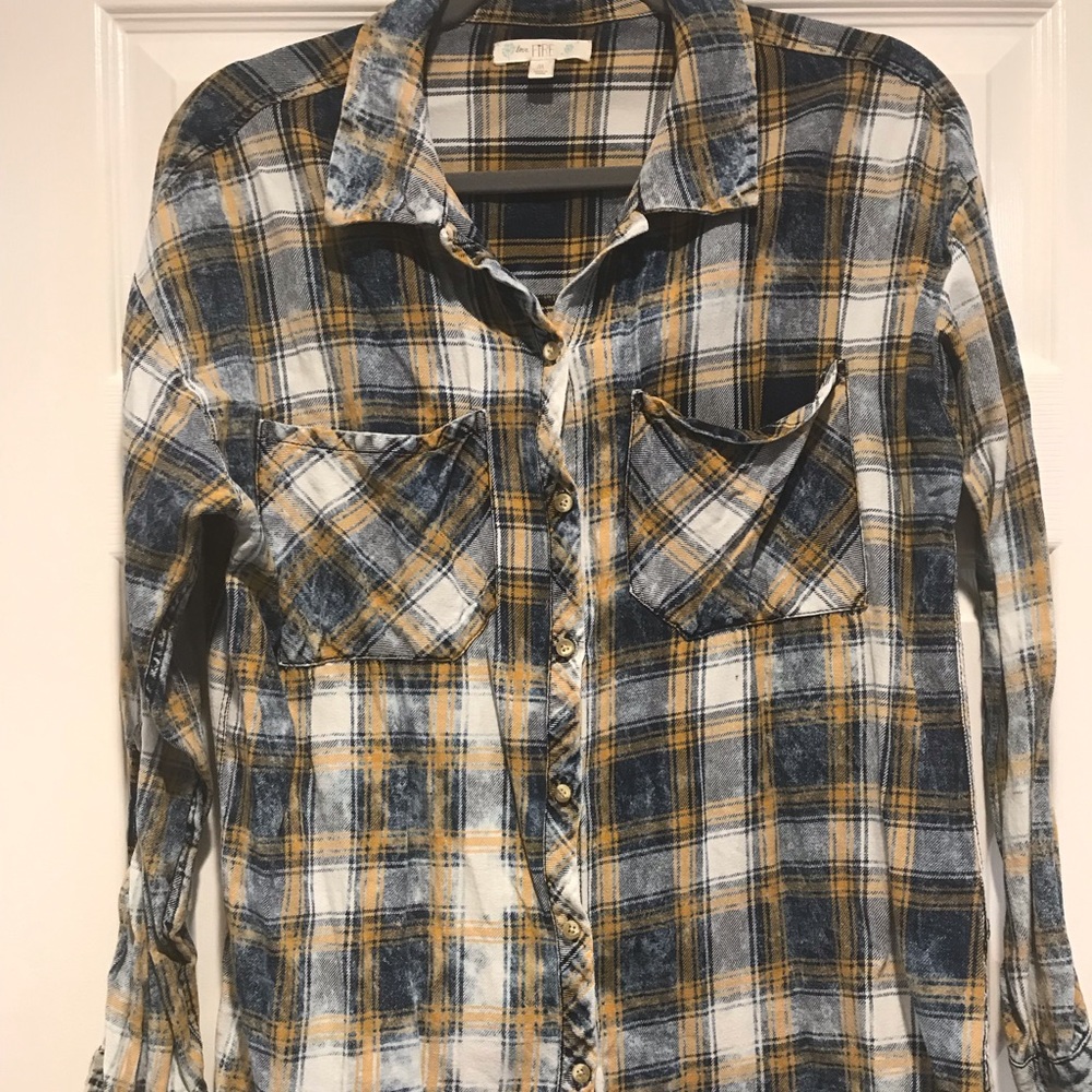 Plaid Button Down Top